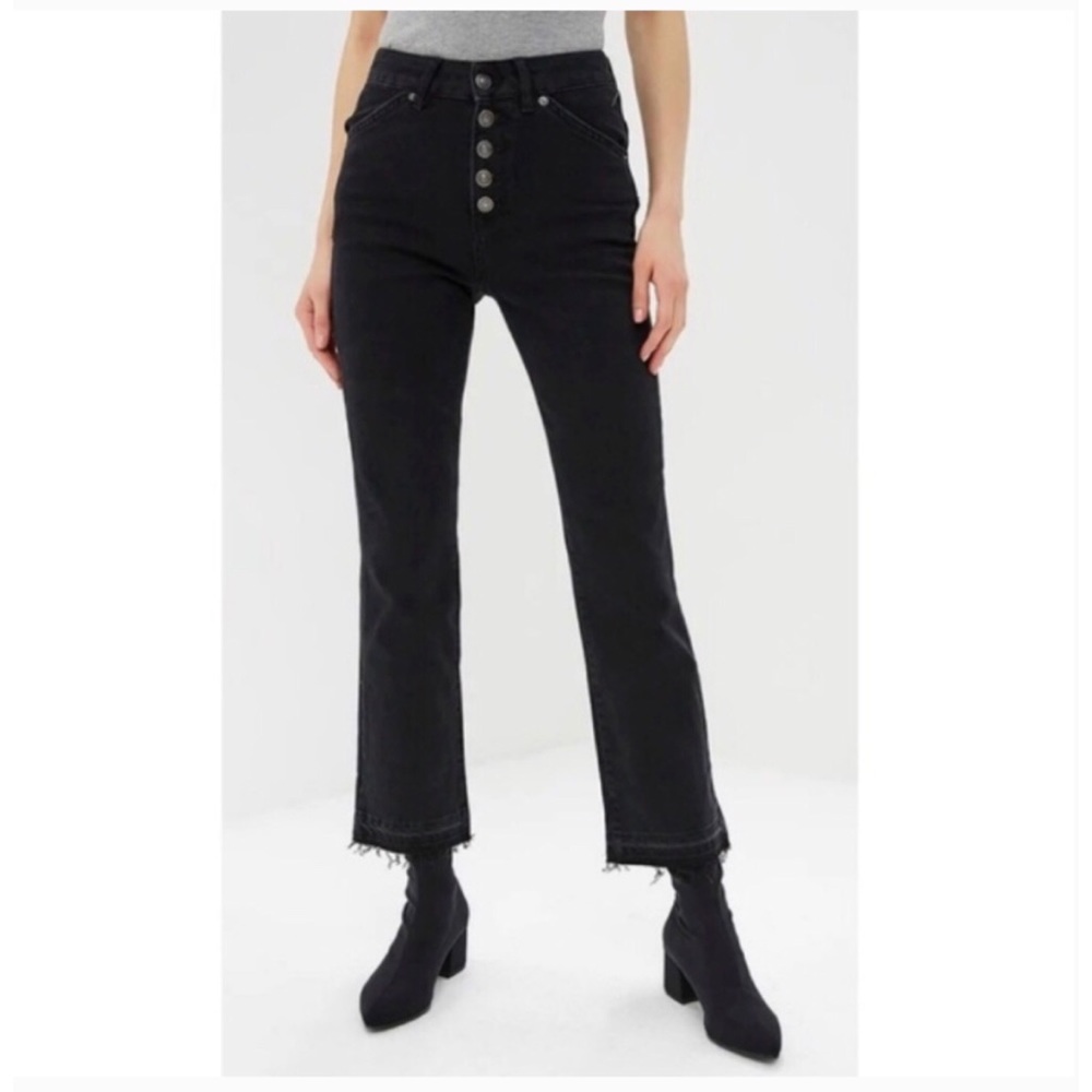 Free People Black Dylan High Rise Jeans